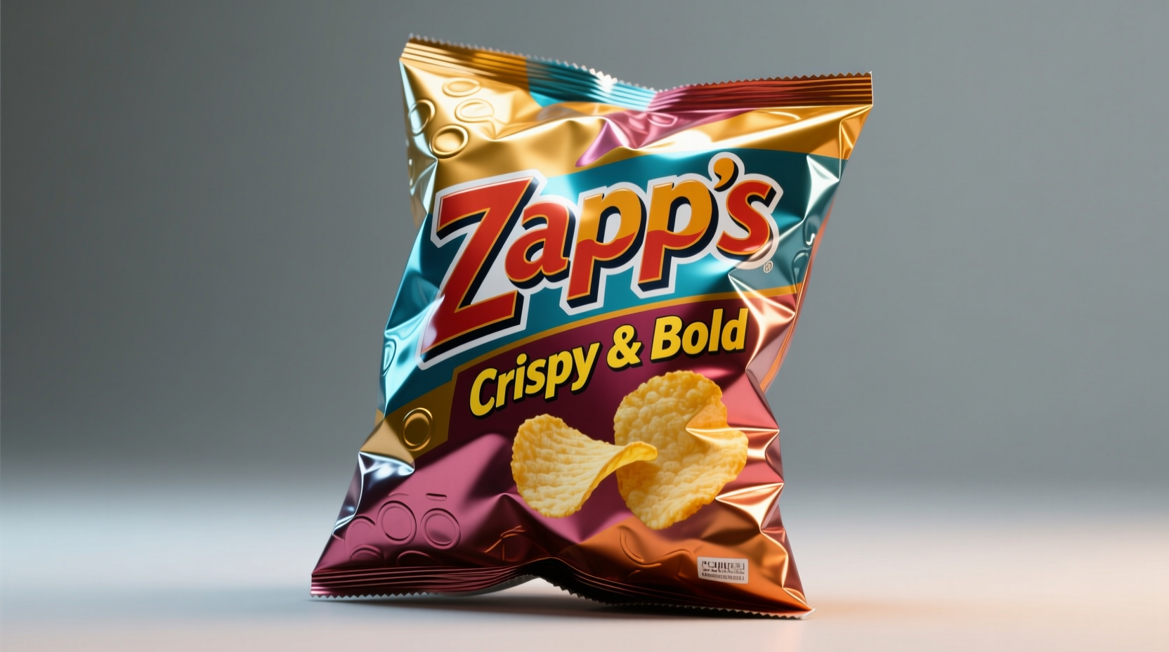 Zapp's potato chips bag showing distinctive packaging and texture