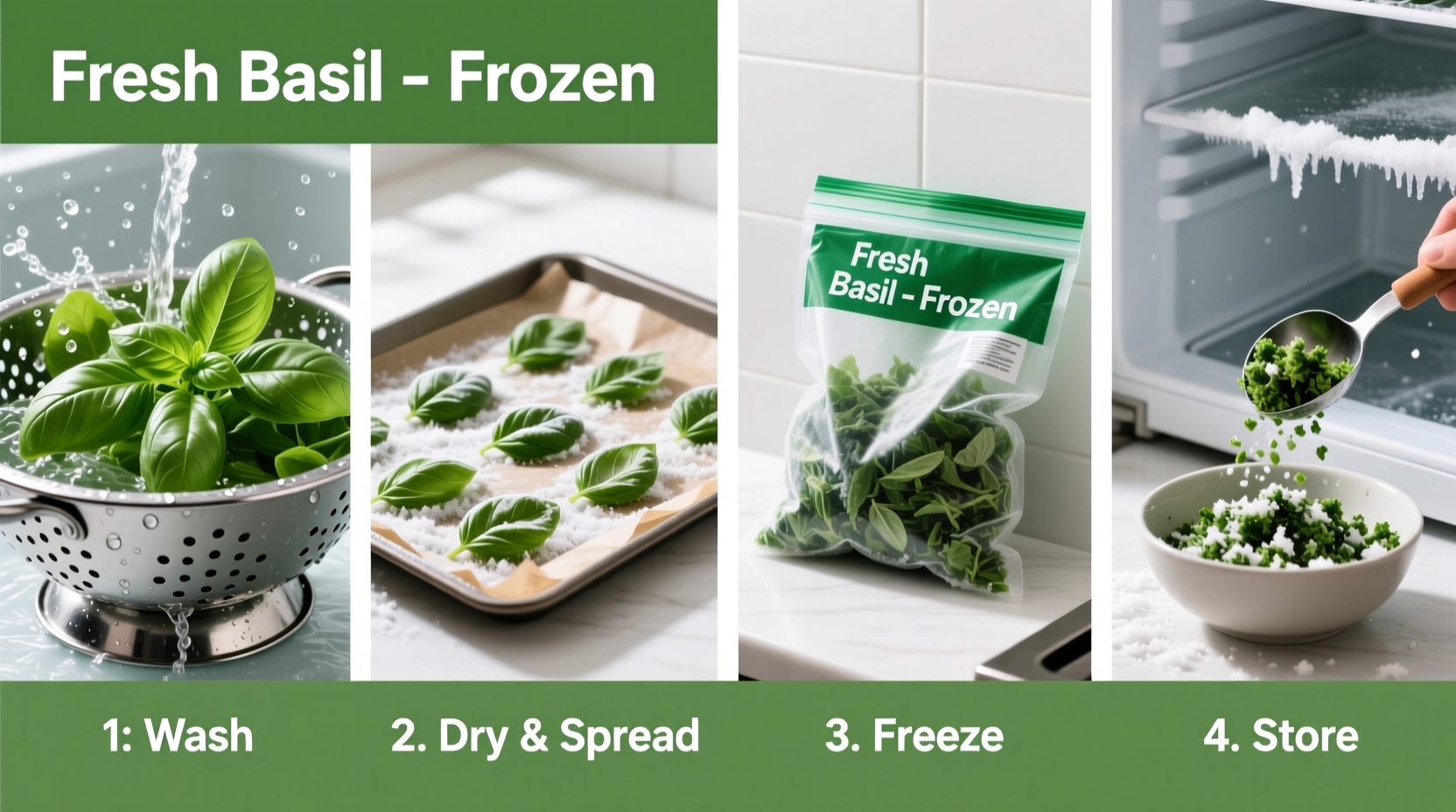 Freeze Basil 3 Ways | TheHomeSprouts