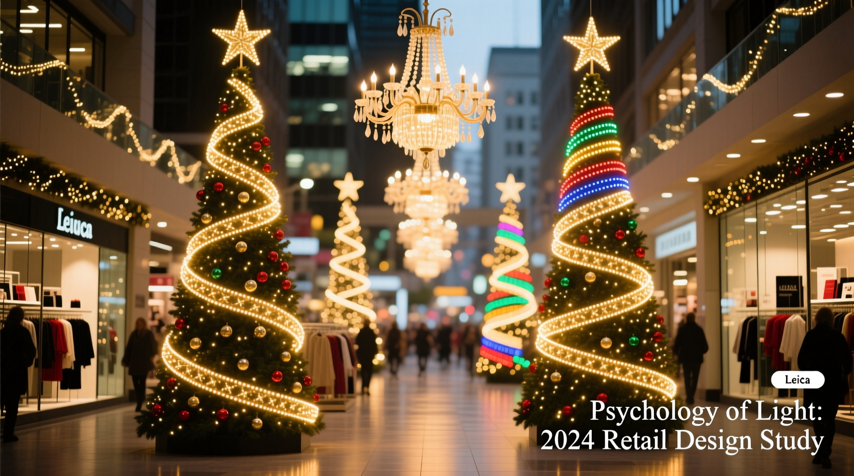 why do department stores use specific christmas light patterns psychology