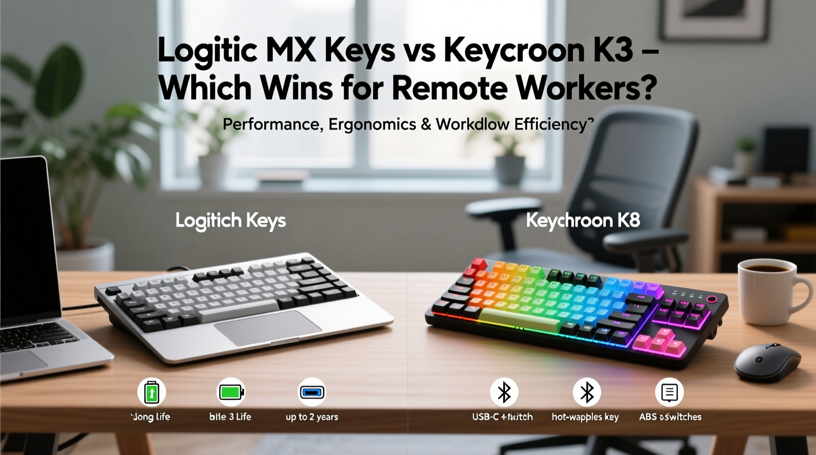 logitech mx keys vs keychron k8 which keyboard wins for remote workers
