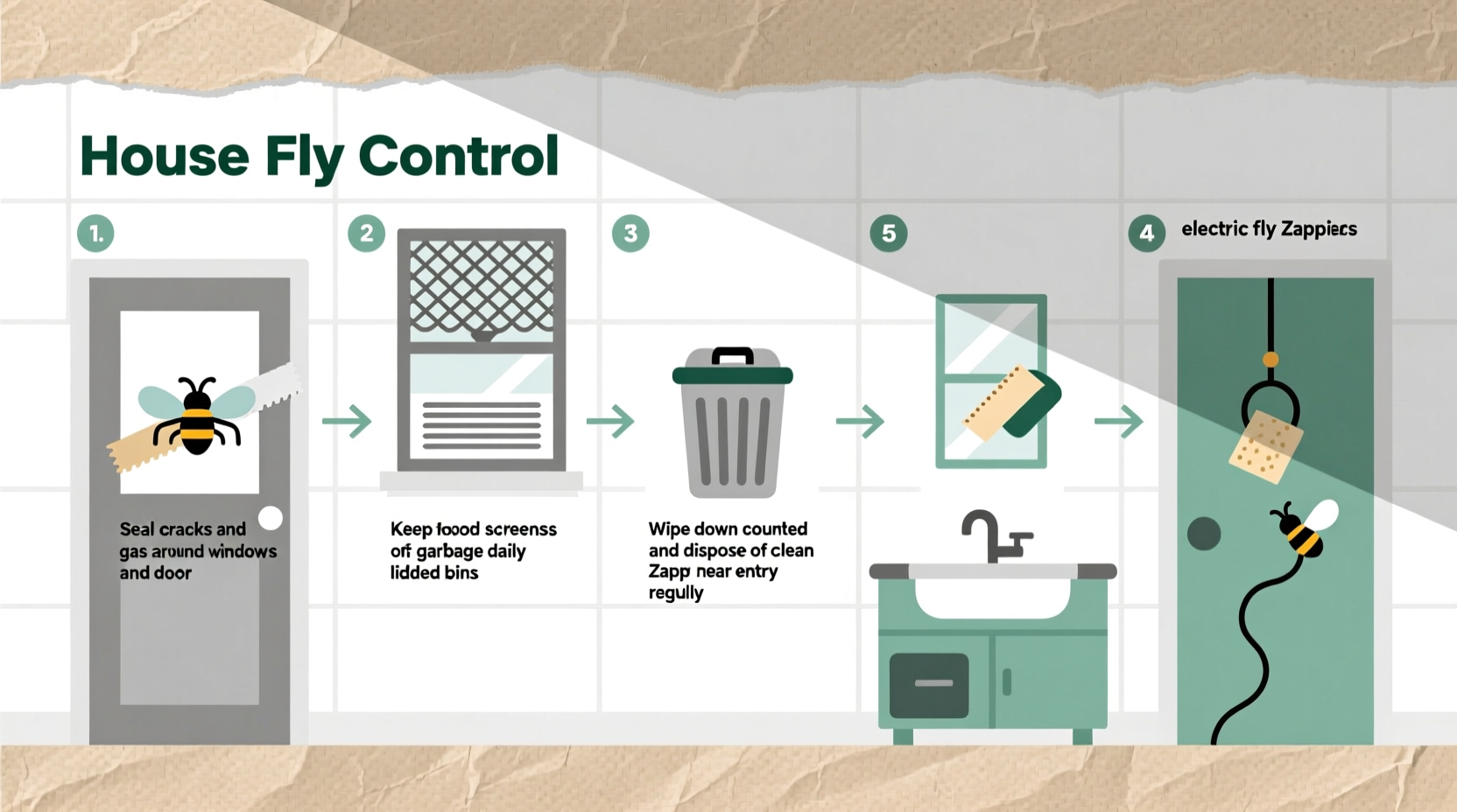 steps for indoor house fly control