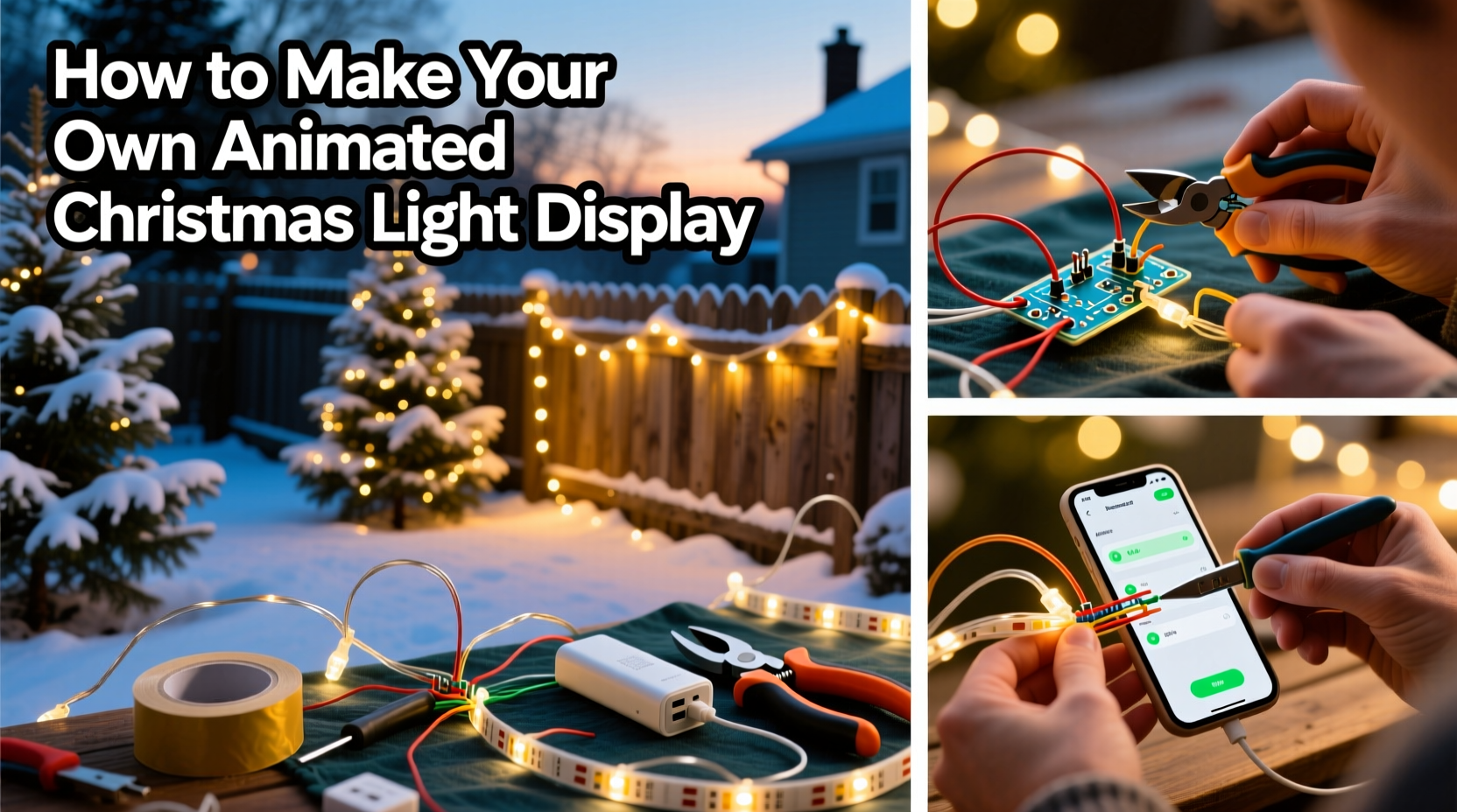 how to make your own animated christmas light display with basic tools