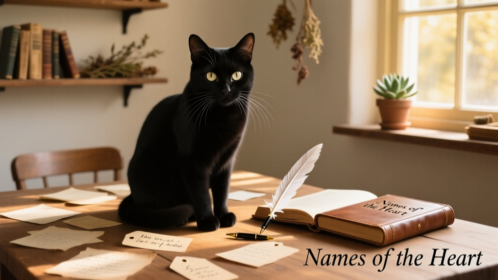 A black cat with long whiskers