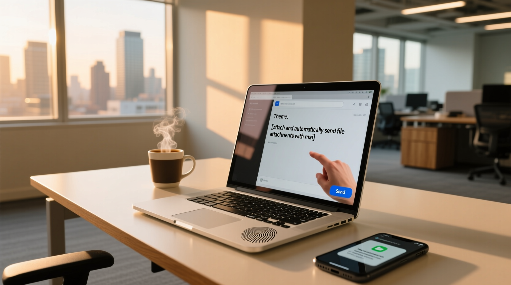 attach and automatically send file attachments with mai
