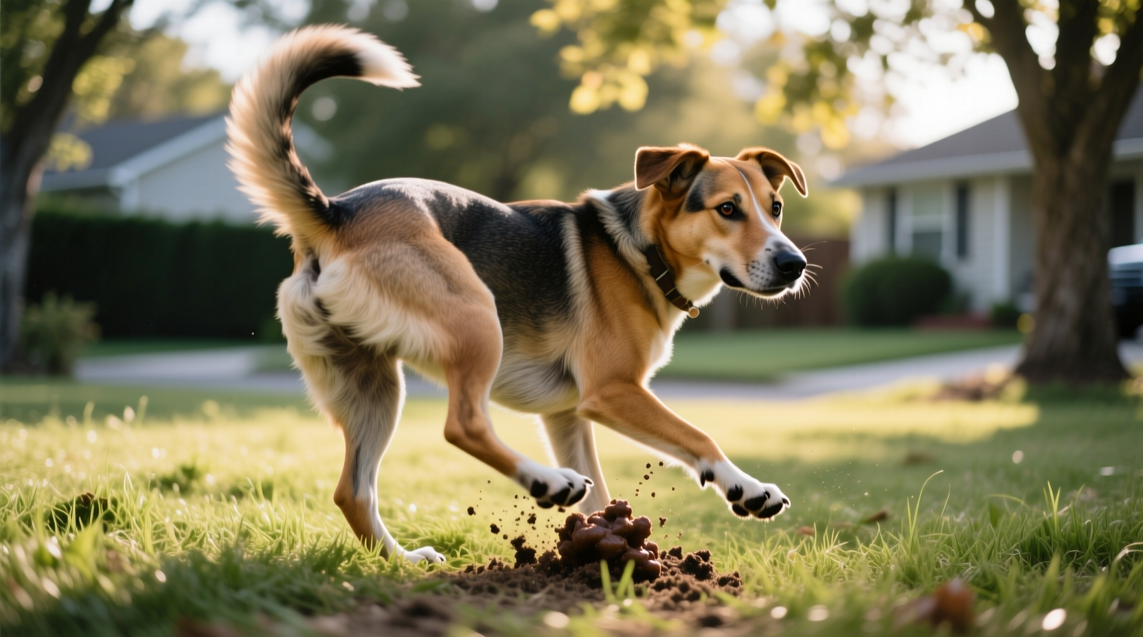 why does my dog kick after pooping is it marking or just instinct