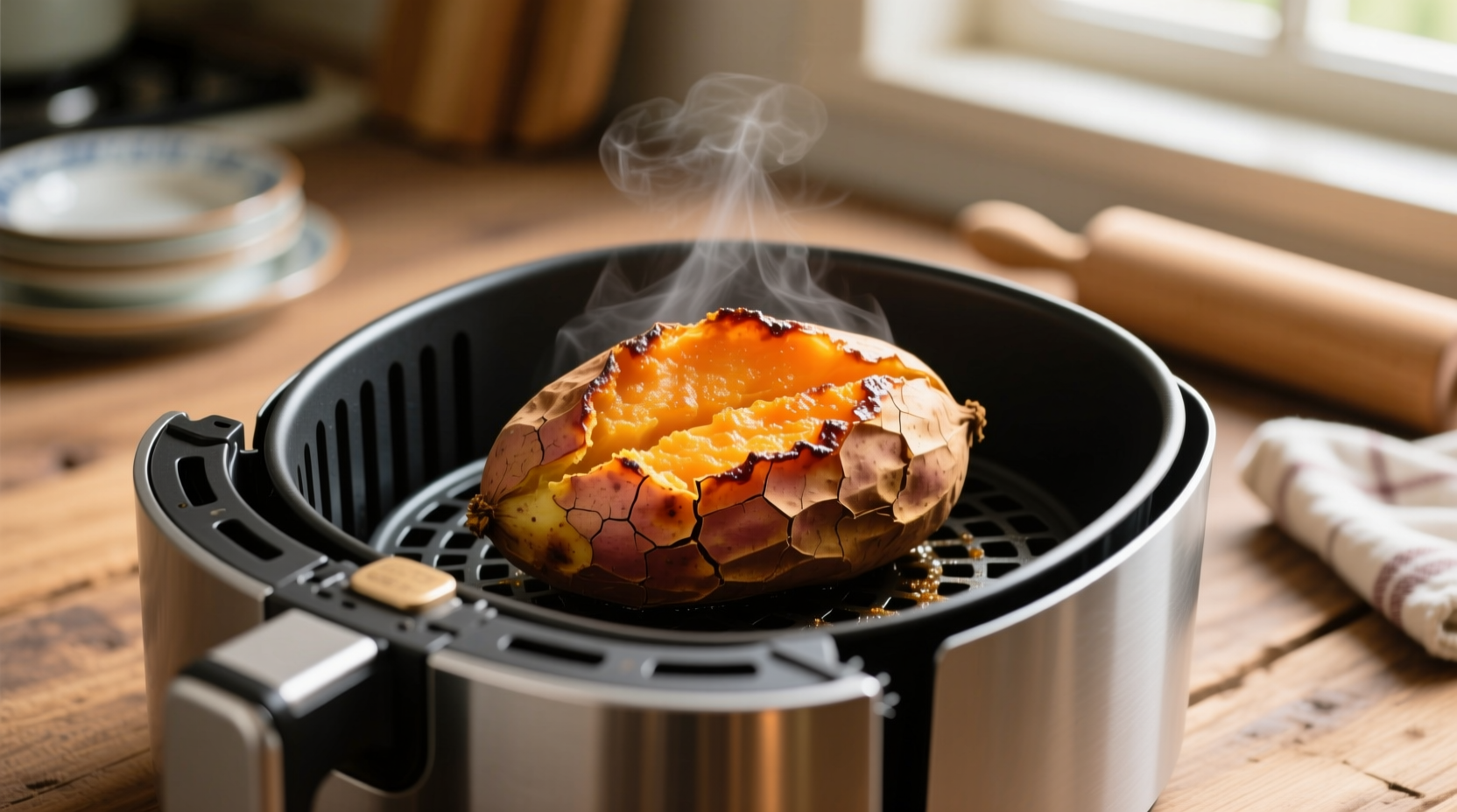 Air Fryer Sweet Potato: Crispy Skin, Fluffy Center Fast