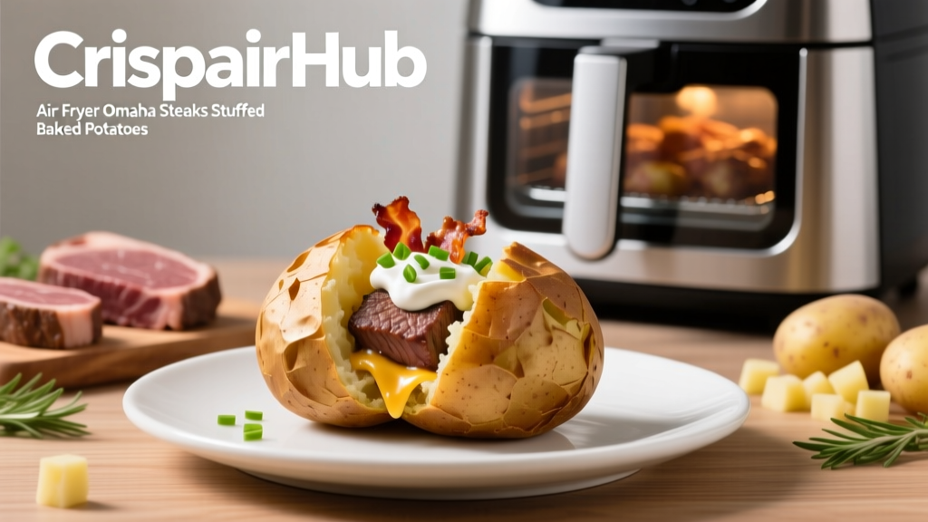 Air Fryer Omaha Steaks Stuffed Baked Potatoes