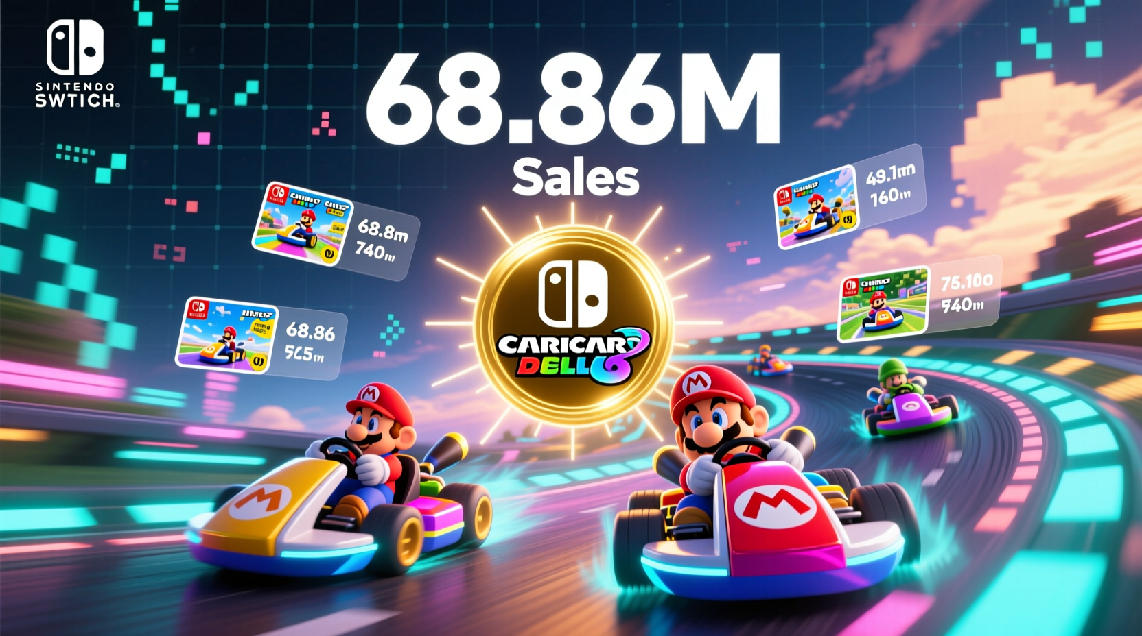 Top Selling Switch Games 2025: Mario Kart 8 Deluxe Dominates with 68.86M Sales