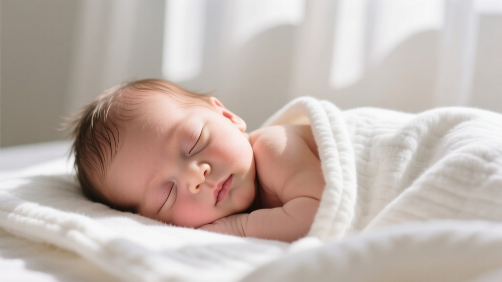 Close-up of a sleeping newborn baby