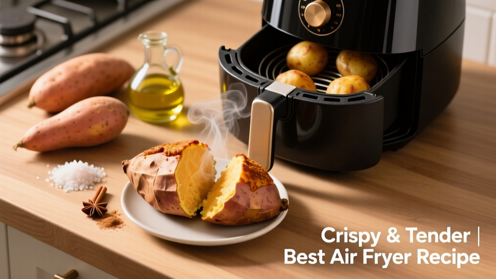 Best Air Fryer Baked Sweet Potato Recipe (Crispy & Tender)