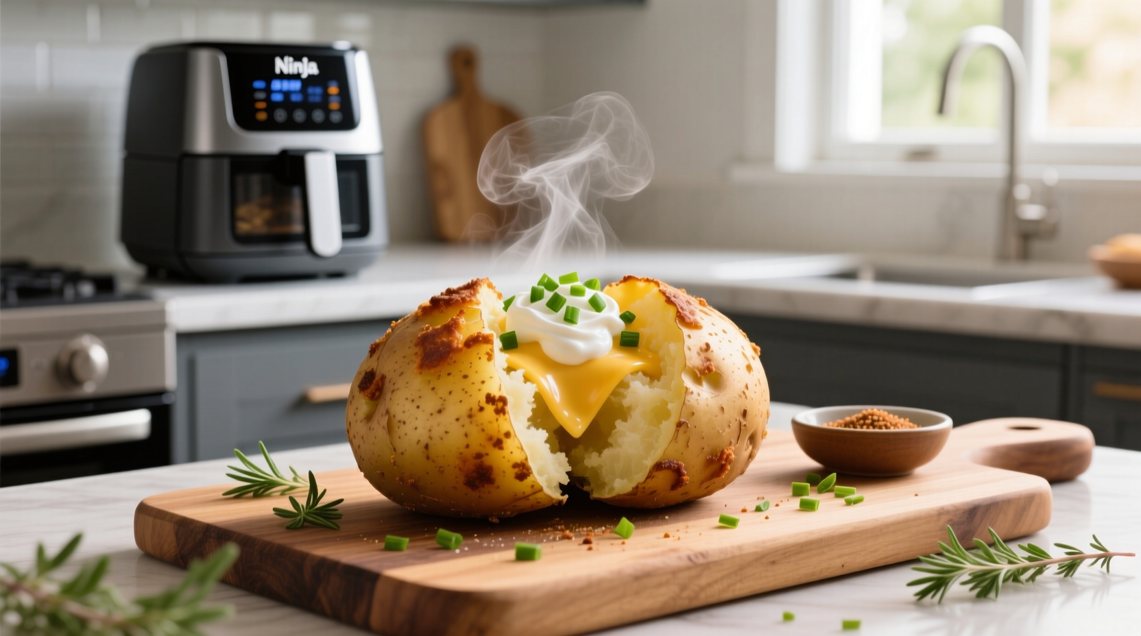 Perfect Ninja Air Fryer Baked Potato in 30 Minutes