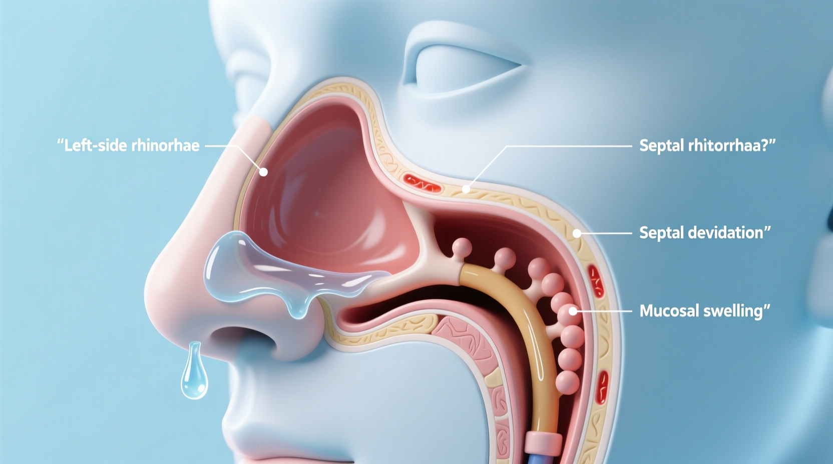 why does my nose run only on one side