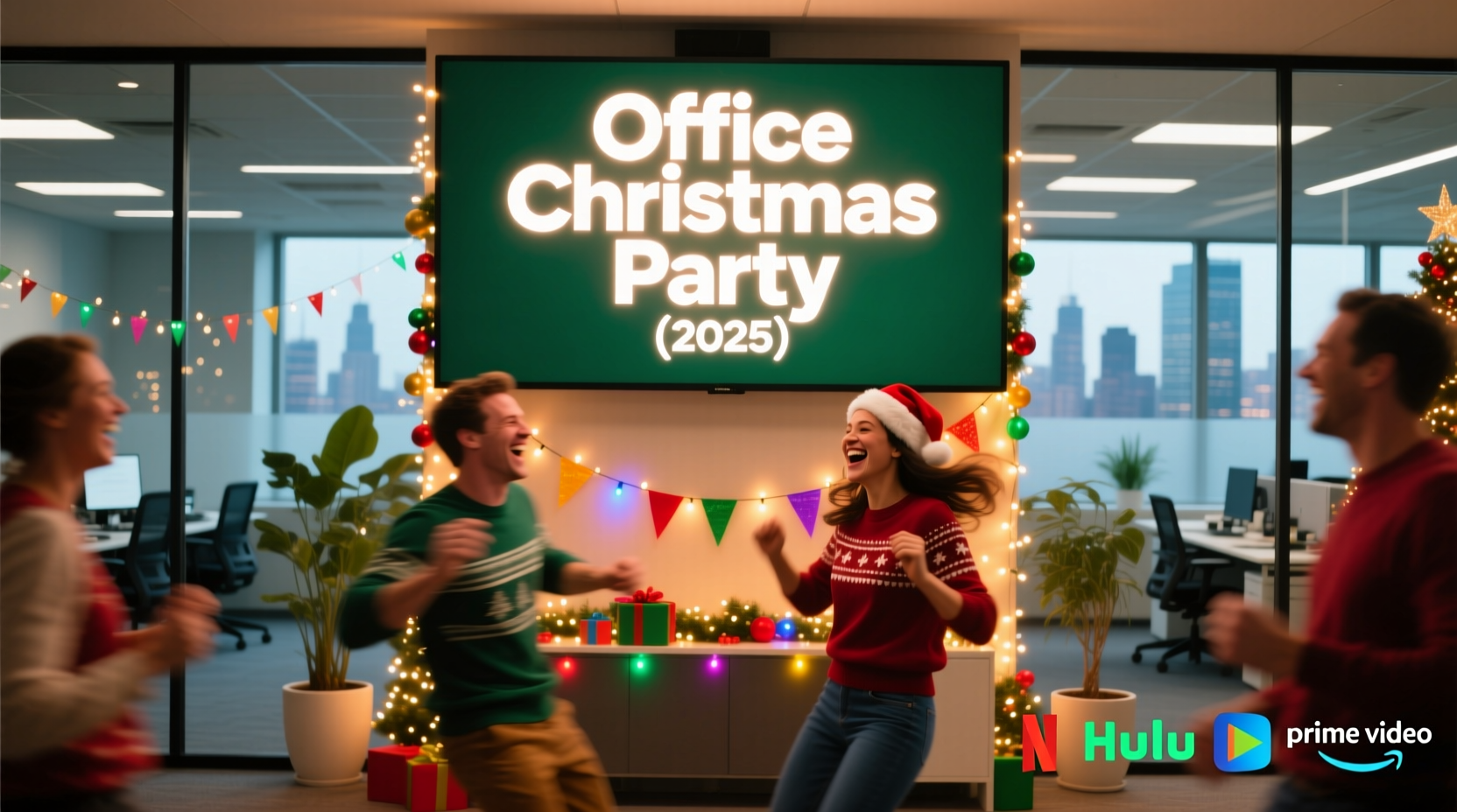 where to stream office christmas party