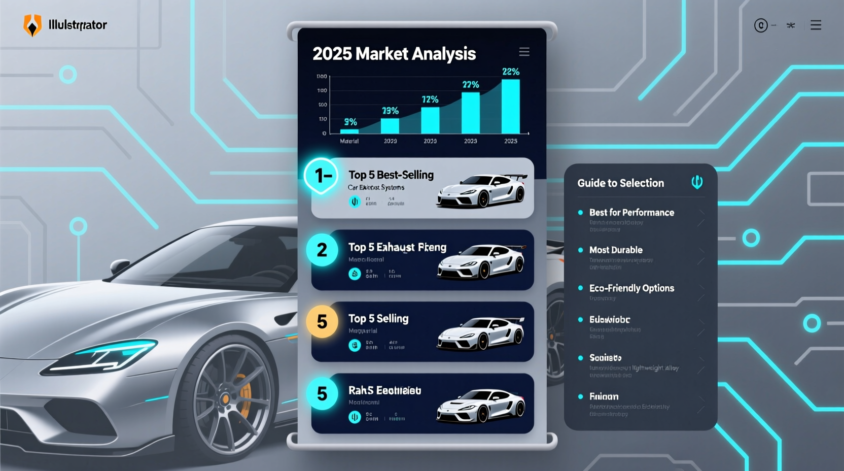 best selling car exhaust system