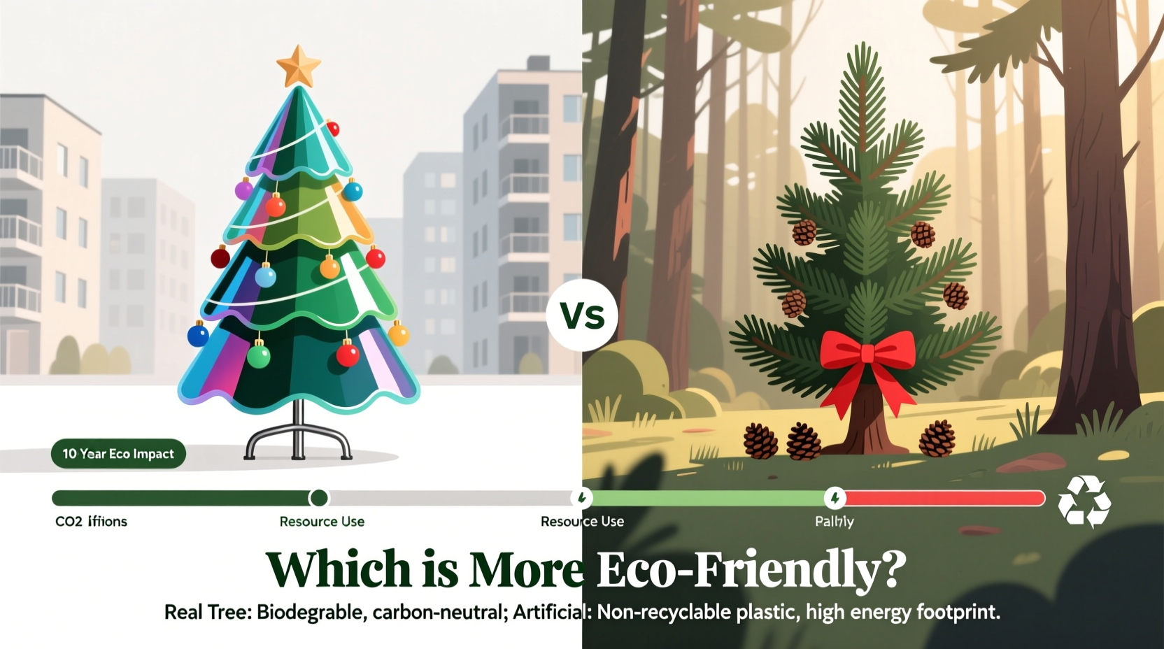 artificial tree vs real christmas tree which is actually more eco friendly over time