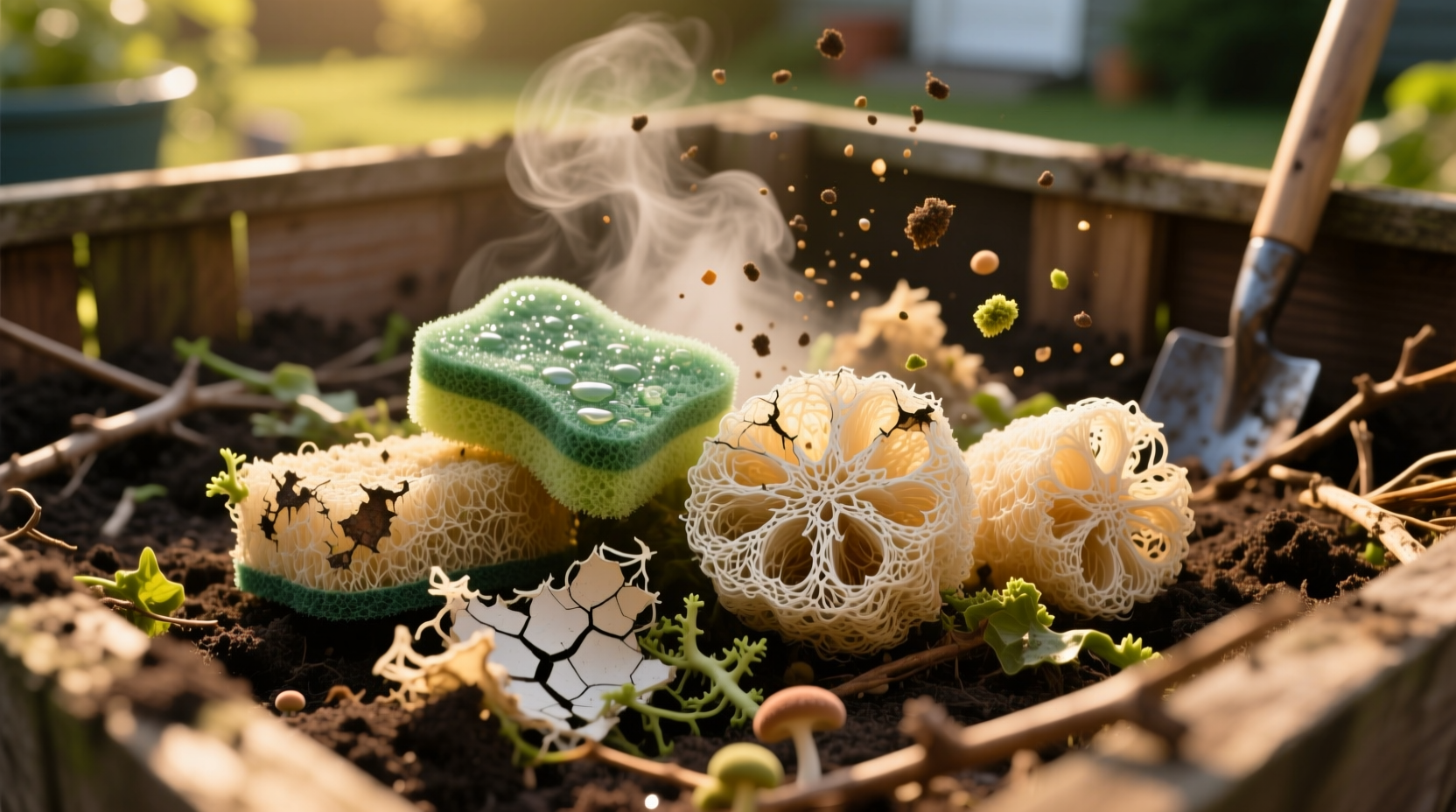 compostable sponges vs loofahs which decomposes faster