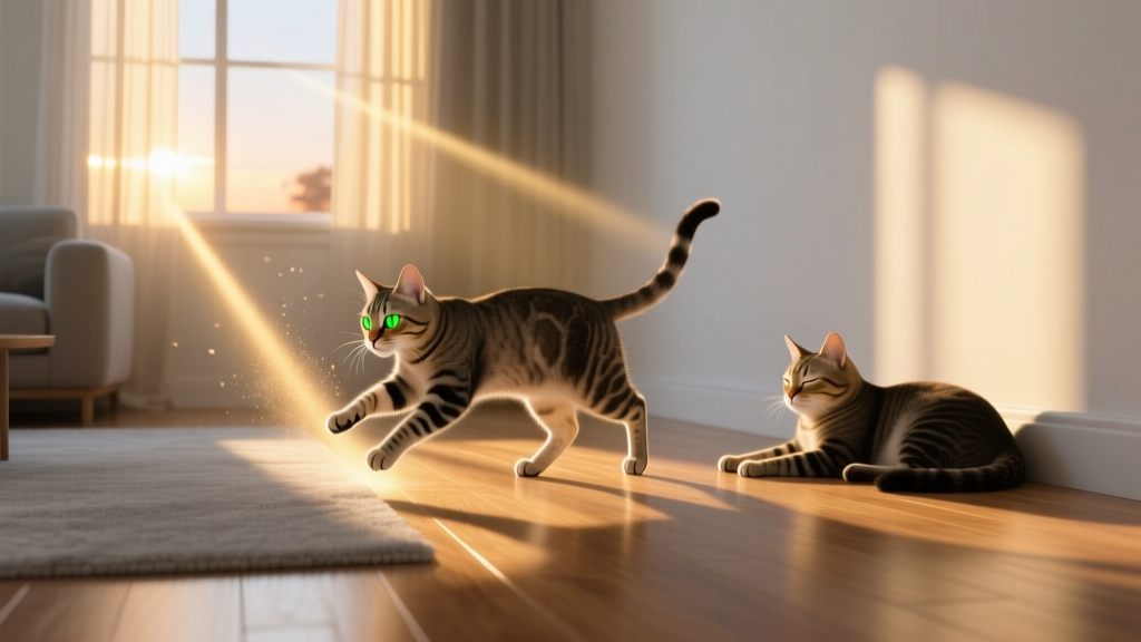 Cat Sunbeam Tracking: Moving With Light Throughout Day