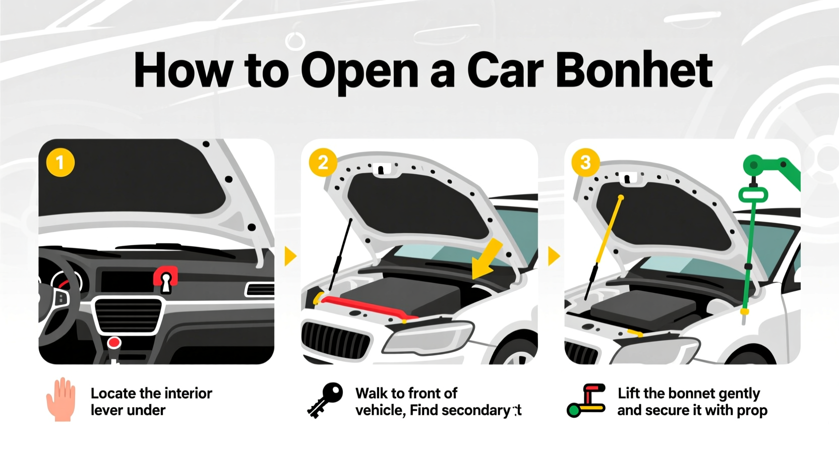 how do you open a car bonnet