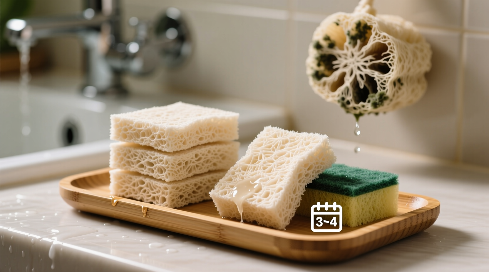 compostable sponge vs loofah which lasts longer