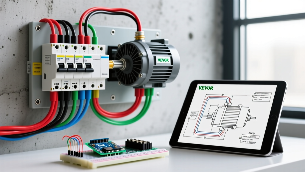 VEVOR Electric Motor Wiring Diagram & Breaker Panel Guide