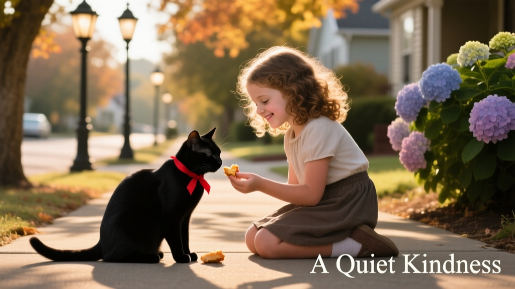 Watch This Young Girl's Sweet Friendship With a Neighborhood Black Cat and Try Not to Cry