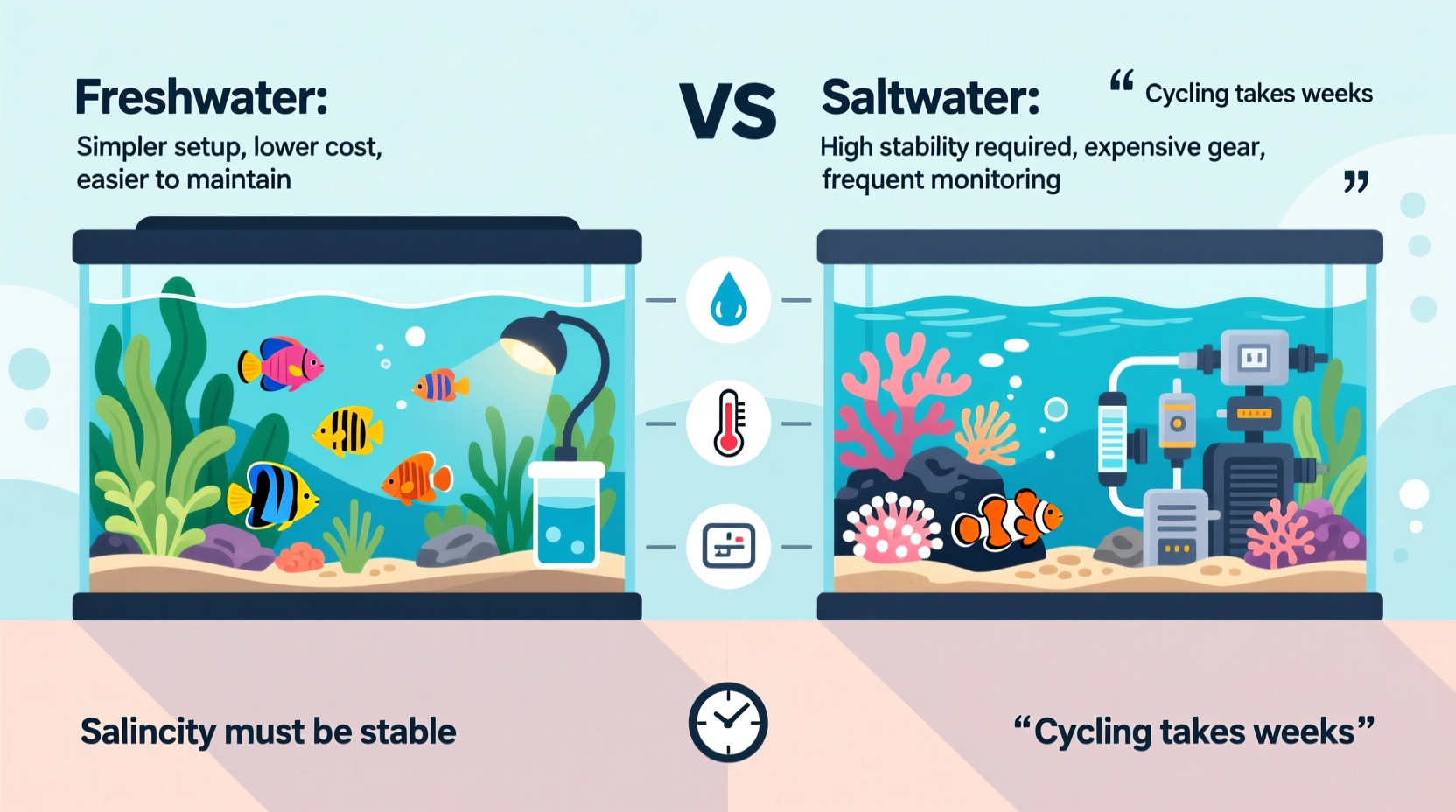 freshwater vs saltwater aquarium is the maintenance difference really that huge