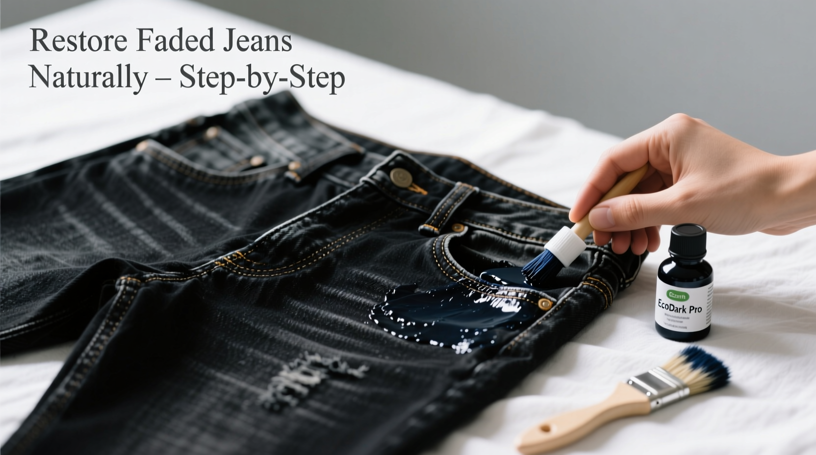 how to restore faded black jeans to their original dark color simply