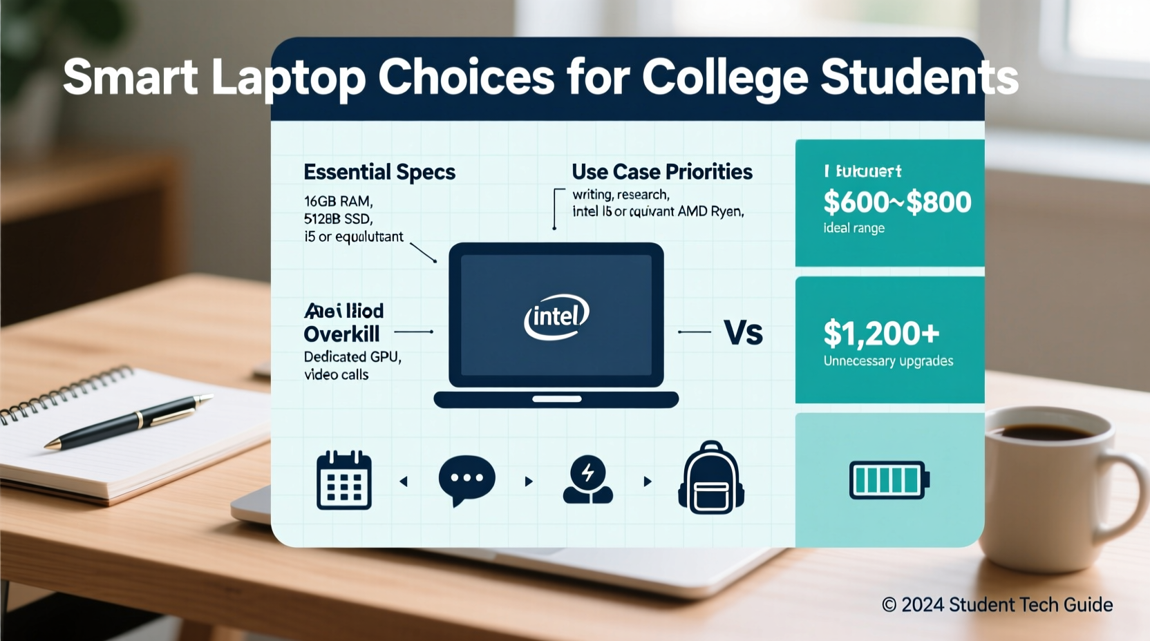 how to choose the right laptop for college without overspending on unnecessary features