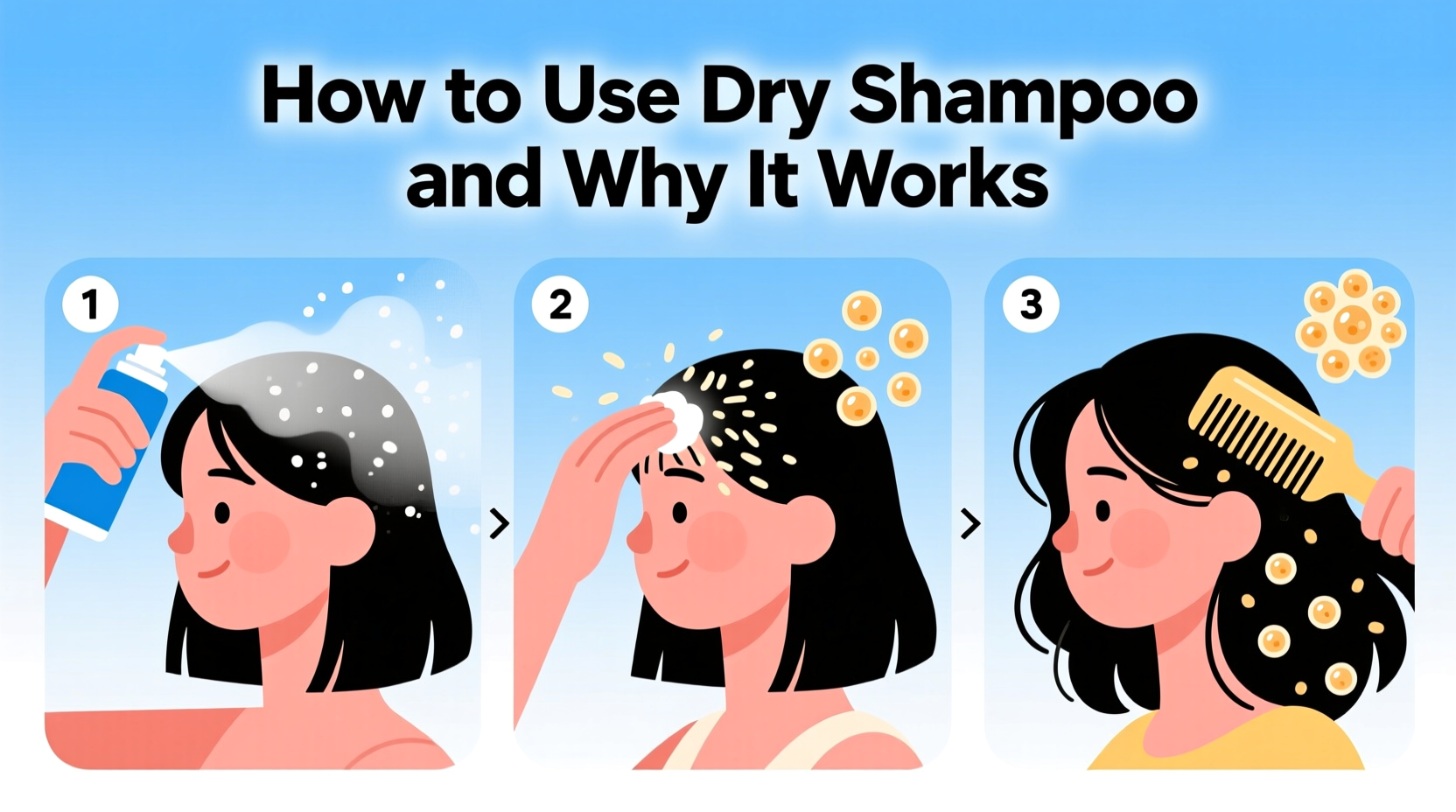 how to use dry shampoo and why it works