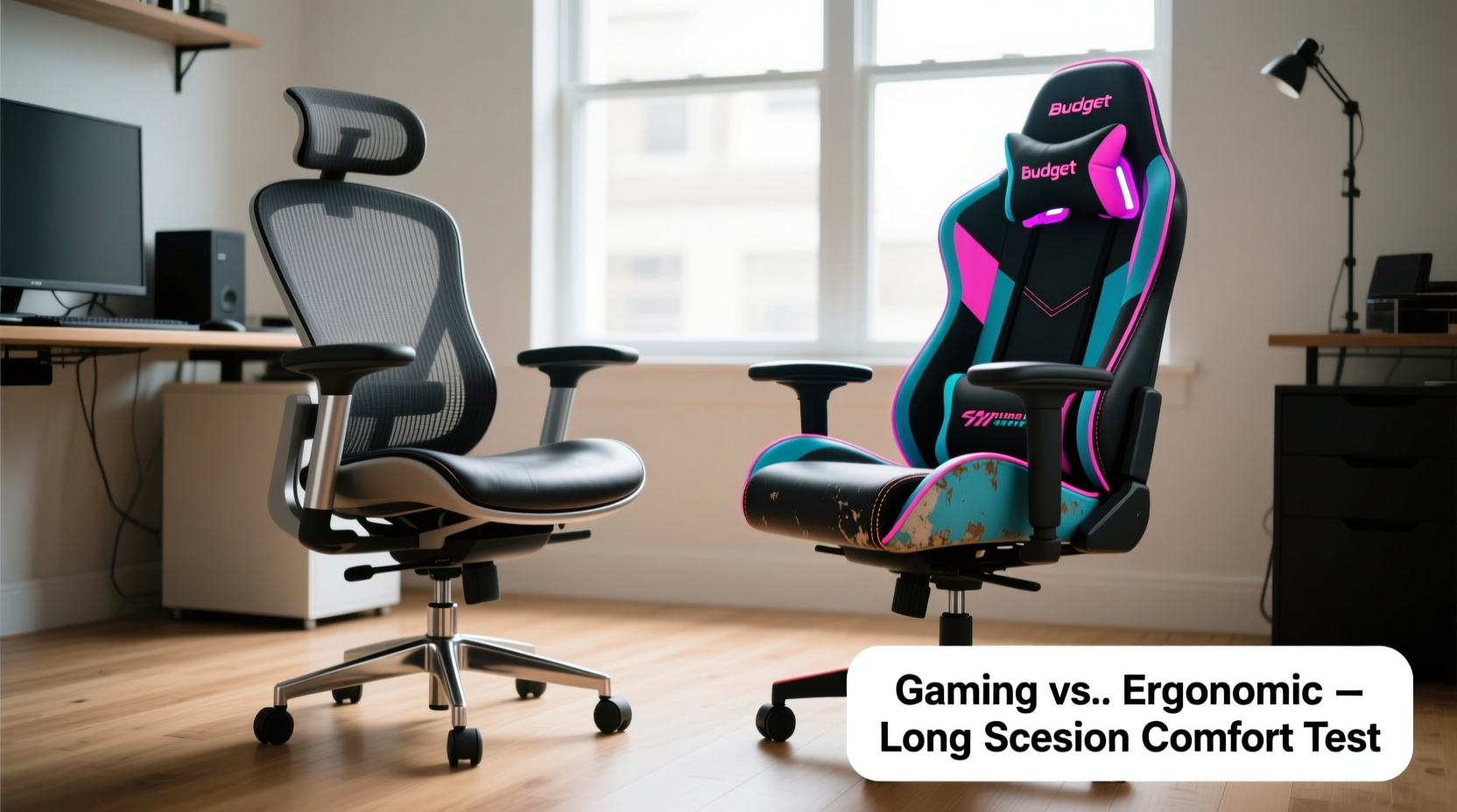 budget gaming chairs vs ergonomic office chairs for long sessions