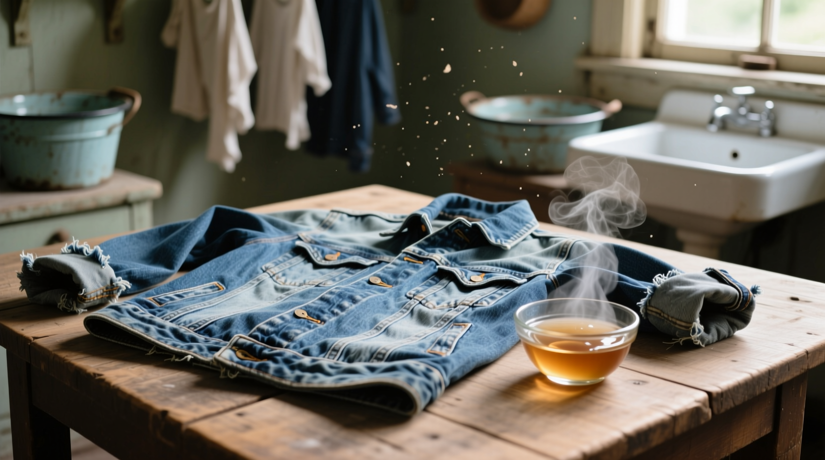 eco friendly cleaning tips vinegar soak for vintage denim