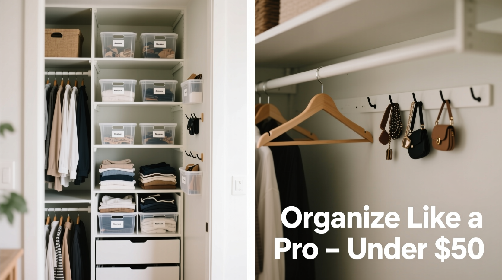how to organize a tiny closet like a pro without spending a fortune on systems