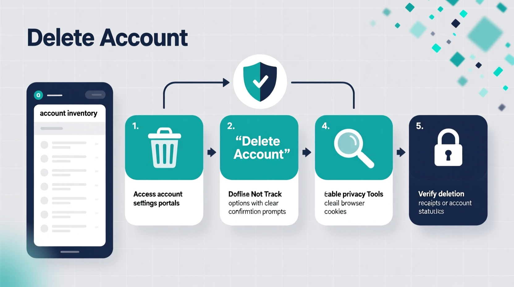 how to safely delete old accounts online without leaving data traces