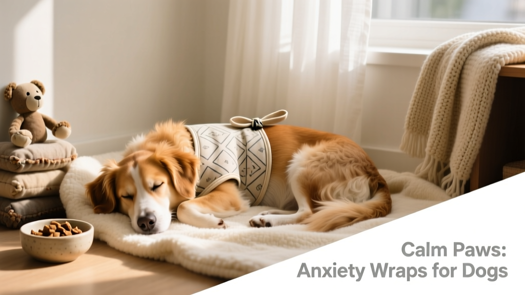 A relaxed dog resting in a cozy, quiet corner with soft bedding and toys
