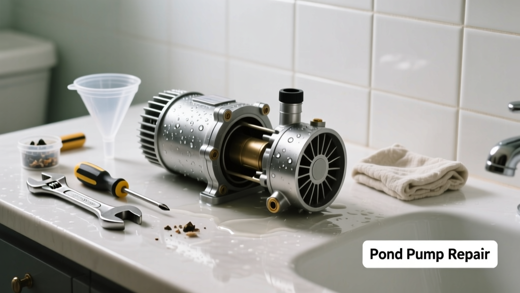 Fixing a Pond Pump Clogged in the Bathroom