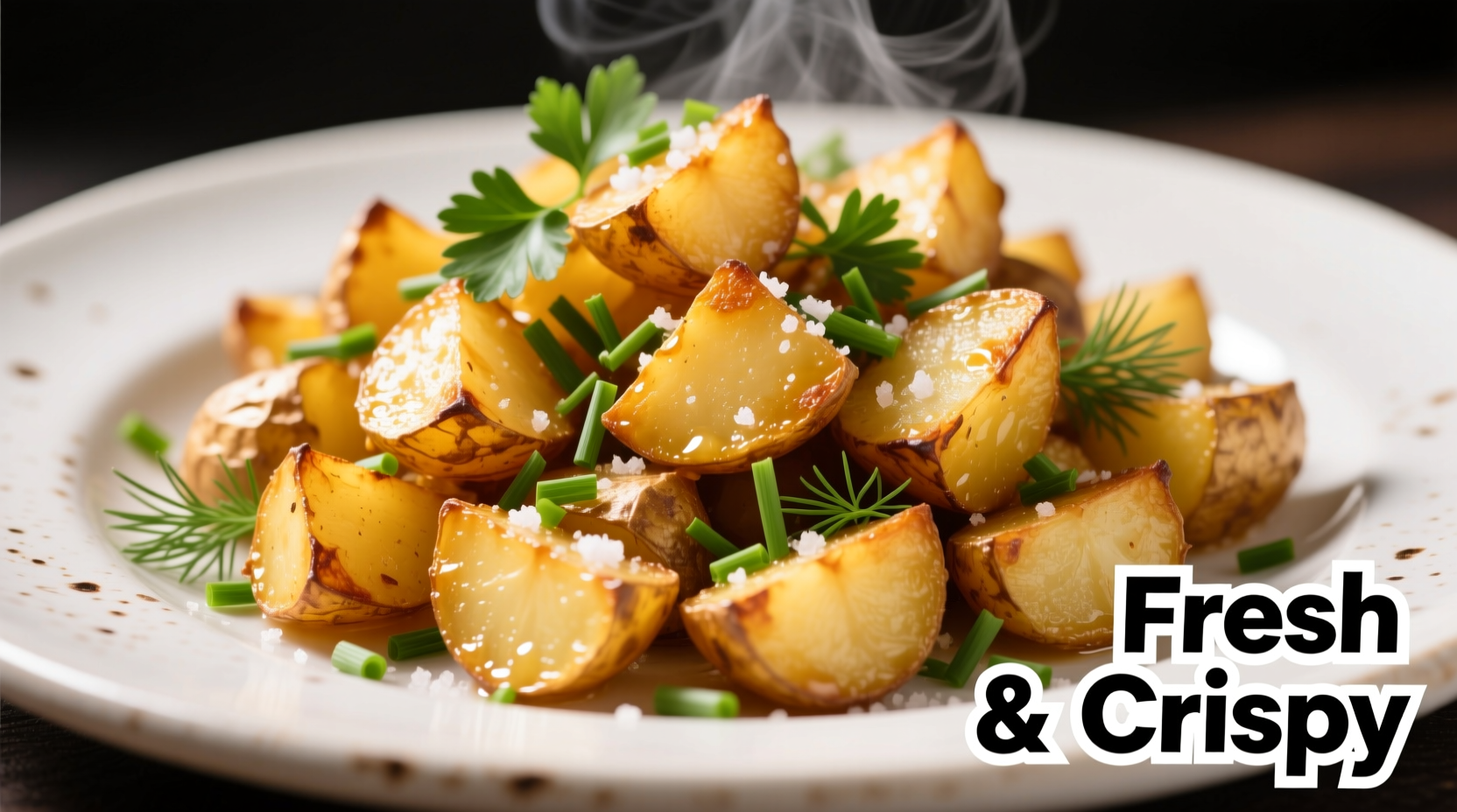 Crispy golden potato hash with fresh herbs