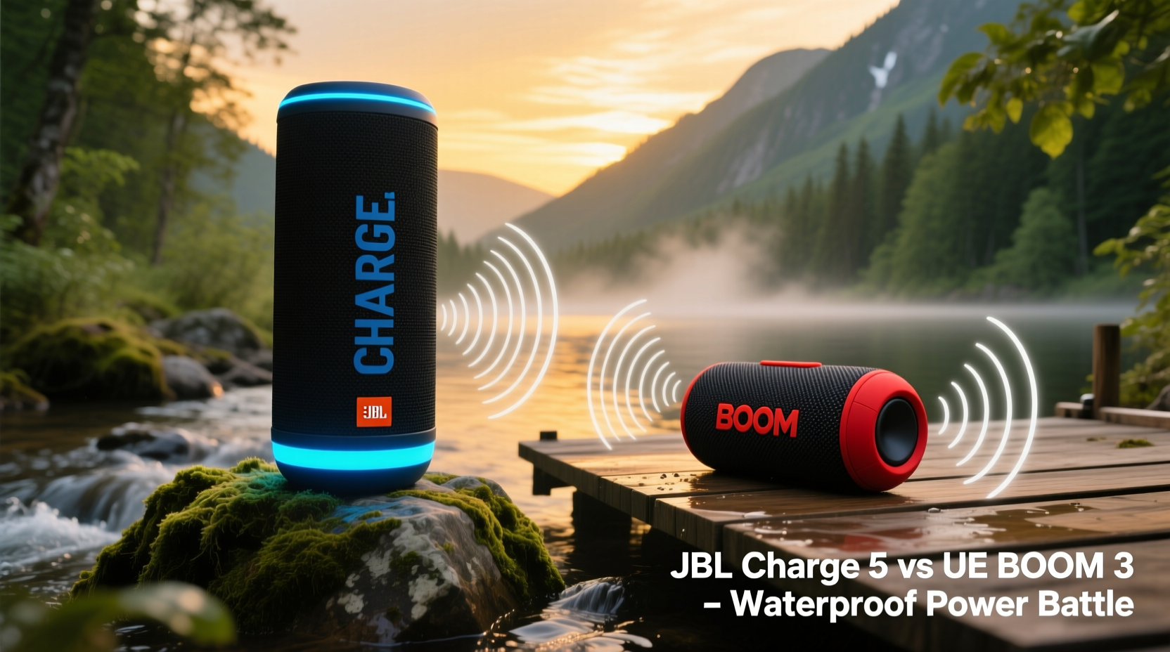 jbl charge 5 vs ultimate ears boom 3 waterproof speaker battle for outdoor use