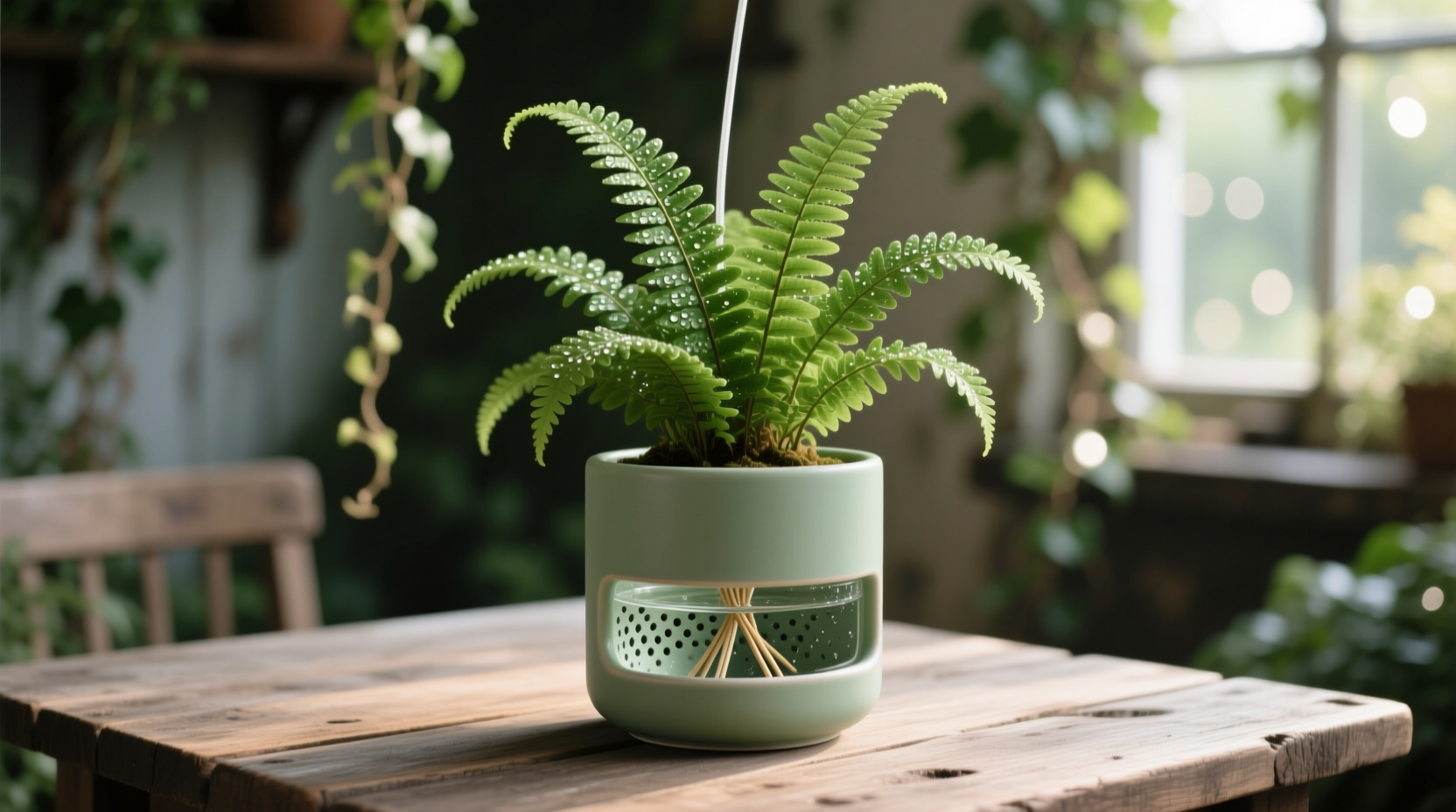 self watering pots for ferns