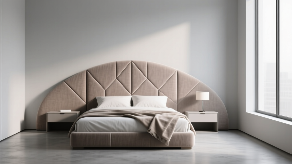 Bedroom Curved Headboard Upholstery Trend - The Decor Mag