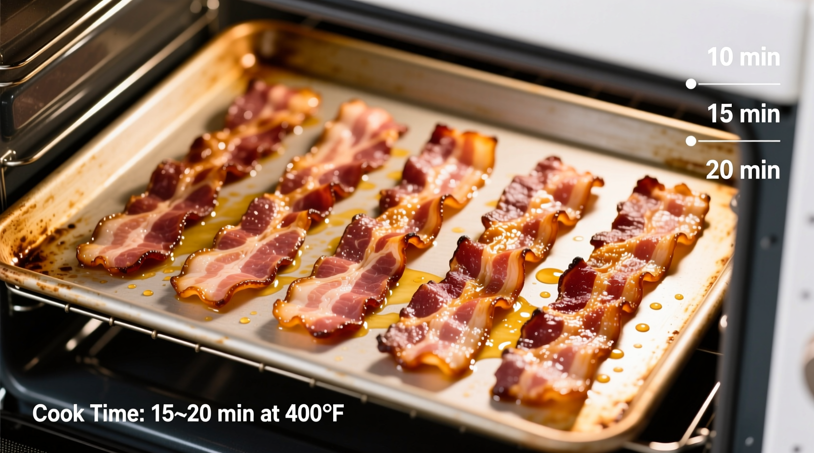 how long to cook bacon in oven at 400