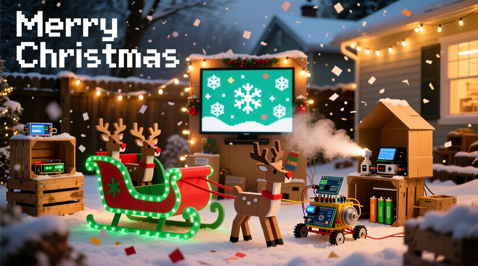 how to make your own diy animated christmas display with affordable tech