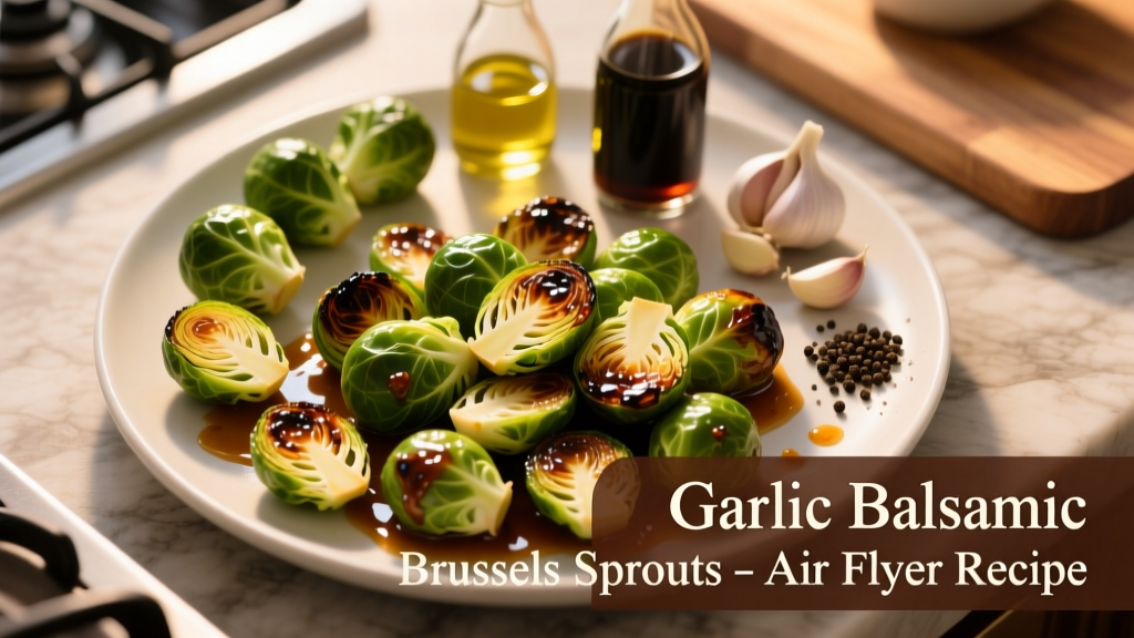 Garlic Balsamic Brussels Sprouts Air Fryer Recipe