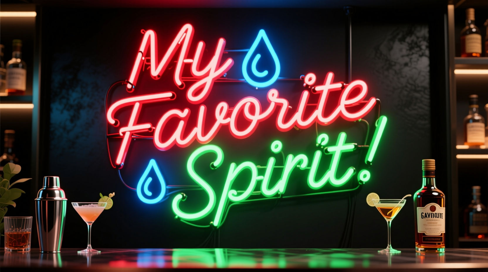 DIY neon signs for home bars that highlight your favorite spirit