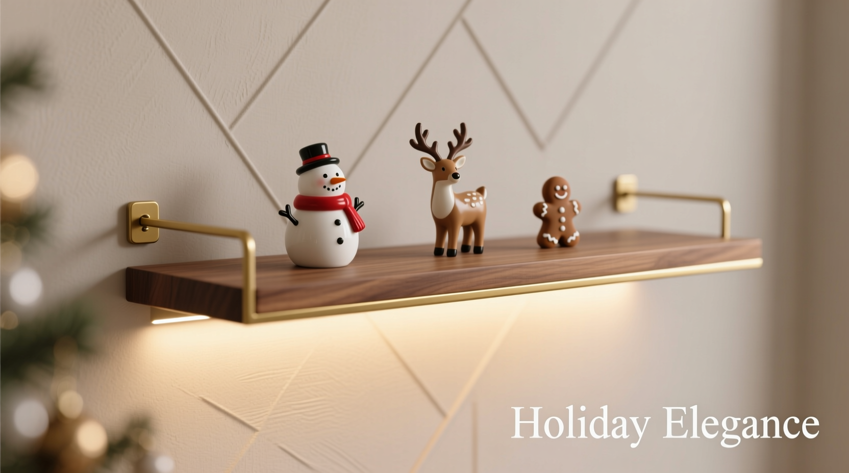 how to make a floating shelf display for small christmas figurines