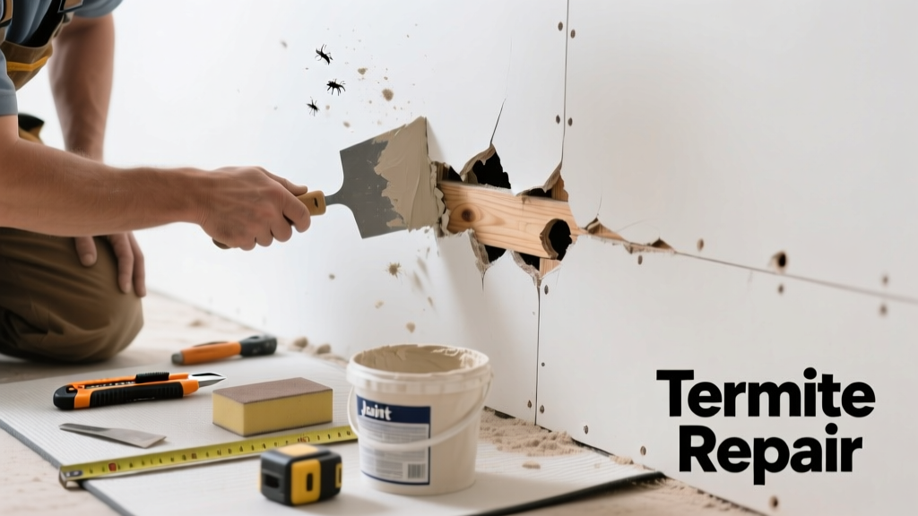Fixing Drywall Termite Damage in the Kitchen