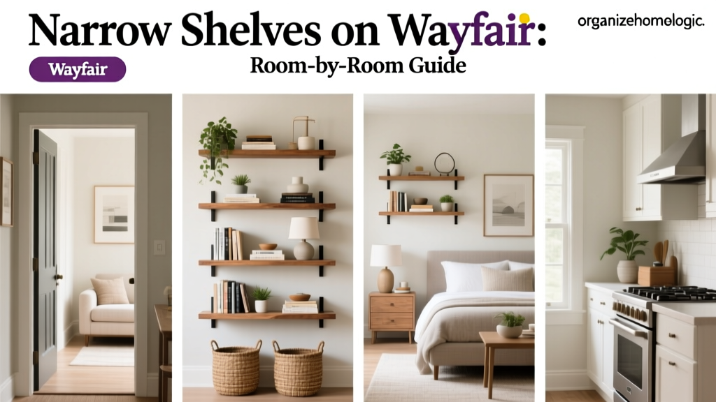 Narrow Shelves on Wayfair: Room-by-Room Guide