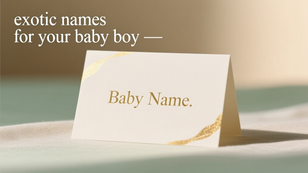 Exotic Names for Your Baby Boy: Cultural Depth, Linguistic Accuracy, and Developmental Considerations