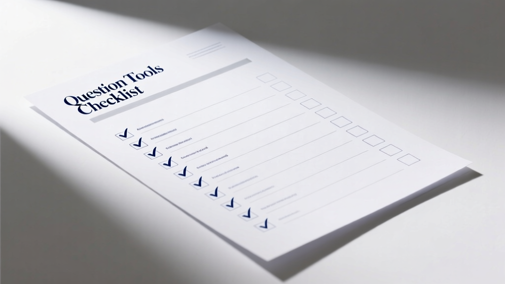 The Question Tools Checklist: A Practical Field Guide for Researchers, UX Designers, and Product Teams