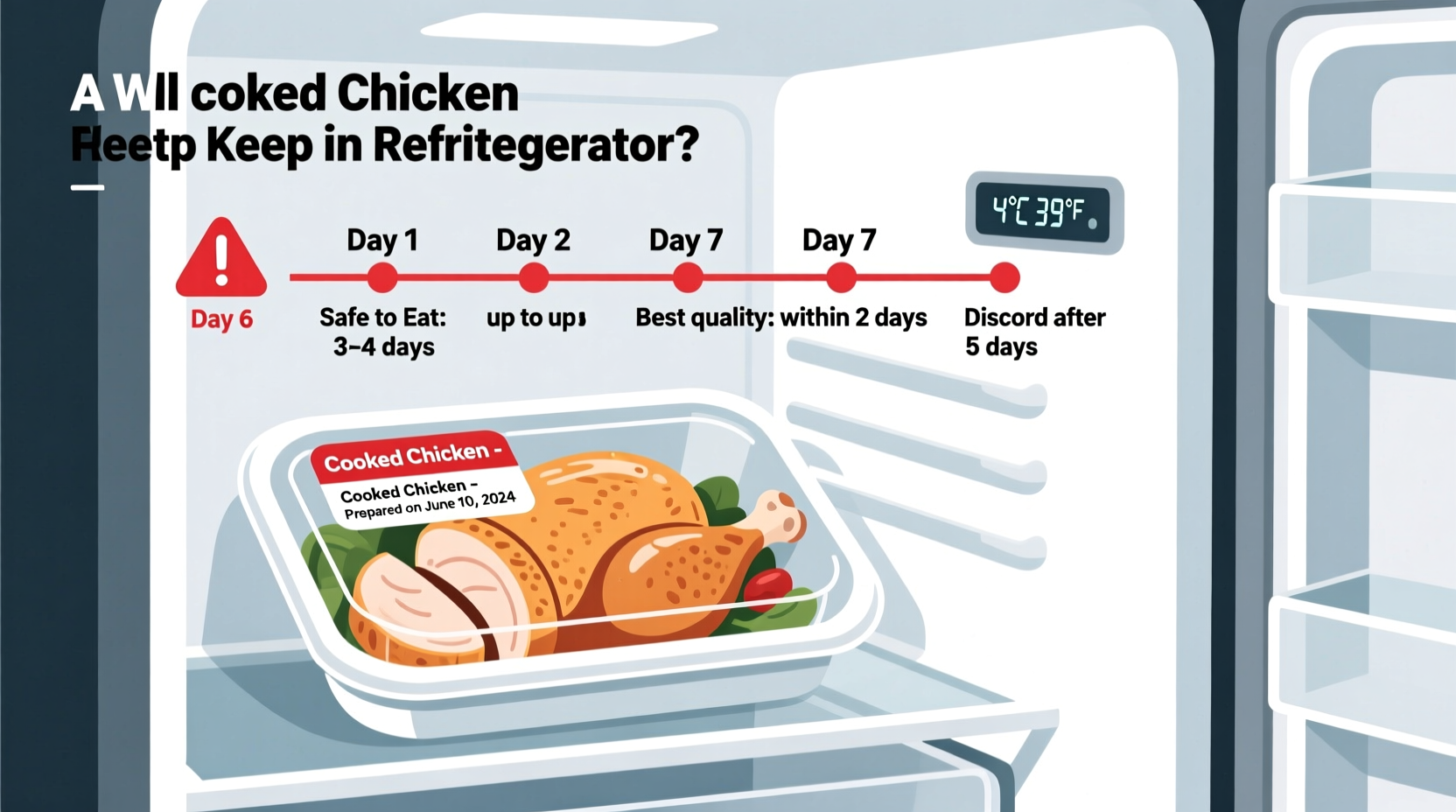 How Long Cooked Chicken Lasts in Refrigerator: 3-4 Days Safely