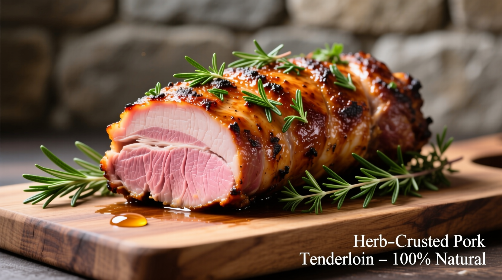 Perfectly roasted pork tenderloin with herb crust